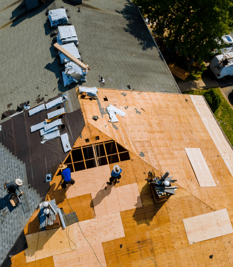 Roofing from a drone
